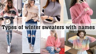 Types of winter sweaters with namesTHE TRENDY GIRL [upl. by Lyreb]