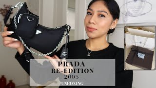 PRADA REEDITION 2005 NYLON BAG  UNBOXING [upl. by Prochoras]