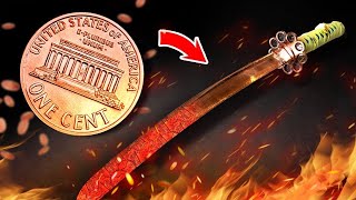 We Forged a Katana Out of 100000 PENNIES [upl. by Annaed]