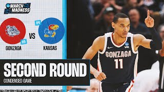 Gonzaga vs Kansas  Second Round NCAA tournament extended highlights [upl. by Paige]