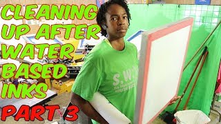 Screen Printing With Water Based Ink Using Vinyl As A Stencil Part 3 Finale [upl. by Phelgen]