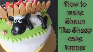 How to make fondant Shaun The Sheep  Jak zrobić baranka Shaun z masy cukrowej [upl. by Oinotna]