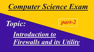 Firewalls and its Utility  Computer Science Exam  Computer Subject Exam  Hindi Lectures [upl. by Aynot]