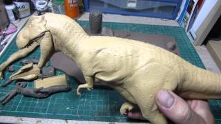 Dinosaur Model Review  135 Tyrannosaurus Diorama by Tamiya [upl. by Ainoet268]