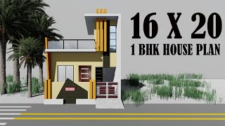 16 by 20 duplex house plan1620 house plan16x20 new design [upl. by Odarbil11]