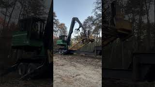 Loading the buck saw amp on to the next job chainsawman chainsaw forest tree logging johndeere [upl. by Herwin452]