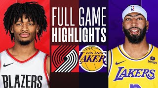 TRAIL BLAZERS at LAKERS  FULL GAME HIGHLIGHTS  November 12 2023 [upl. by Sokairyk]