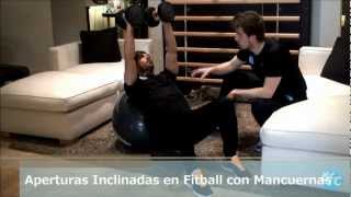 Aperturas Inclinadas en Fitball con Mancuernas [upl. by Eicart379]