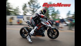 Rennie Scaysbrooks 2018 Pikes Peak Race Run  Cycle News [upl. by Cram180]