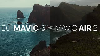 DJI Mavic 3 vs Mavic Air 2  SidebySide Video Comparison [upl. by Alam733]