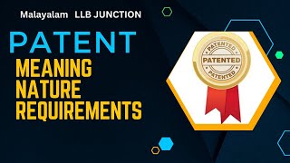 Patent  Meaning  Types of Patent  Requirements of Patent  The Patent Act1970 [upl. by Jereme]