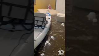 Storm surge inundates home in Bradenton Florida during Hurricane Helene [upl. by Adnowat]