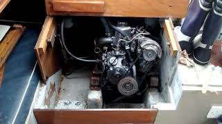 1gm10 yanmar engine Cold start after 3 weeks in JanFeb [upl. by Kesley495]