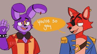 Foxy Calls Out Bonnie  FNAF Security Breach Comic dubs [upl. by Juetta]