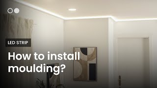 How to install moulding with an LED strip  Ledkia [upl. by Yenahs349]