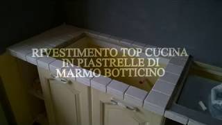 Rivestimento top cucina piastrelle di marmo [upl. by Timrek]