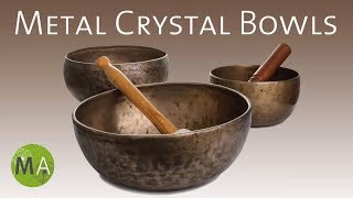 Metal Crystal Bowls  Tibetan Singing Bowls For Meditation [upl. by Ykcaj476]