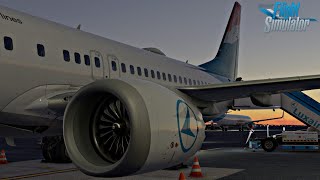 MSFS 2020  IFLY B737 MAX 8  Luxair SMOOTH Landing at Porto LPPR [upl. by Angel]