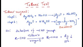 Tollens Test Tollens Reagent Practical Organic Chemistry [upl. by Terriss]