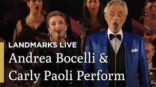 Andrea Bocelli amp Carly Paoli Sing quotTime to Say Goodbyequot  Landmarks Live in Concert  GP on PBS [upl. by Ailisab]