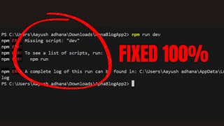 npm run dev error react solved  npm run dev not working  npm run dev not working react [upl. by Burleigh]