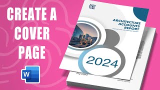 Create a cover page in word  Easy tutorial [upl. by Deering]