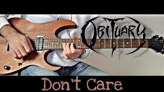 Obituary  Dont Care Guitar Cover with Solo [upl. by Arvonio]