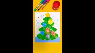 Lets Color a Christmas Tree 🎄 Finger Painting [upl. by Iturhs10]