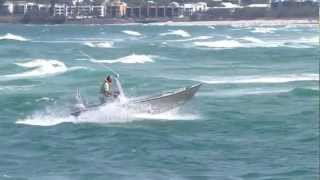 Crossing a ROUGH bar in a 49m boat  kaptenboatscomau [upl. by Liatrice]