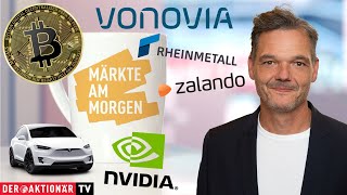 Märkte am Morgen Gold Silber Bitcoin Nvidia Tesla Vonovia Allianz HelloFresh Redcare [upl. by Nedyarb]