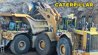 CAT 994H Wheel Loader and CAT 994K Load Mining Dump Truck  Copper Mining [upl. by Gerstein]