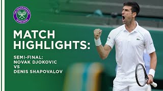 Novak Djokovic vs Denis Shapovalov  SemiFinal Highlights  Wimbledon 2021 [upl. by Yoong949]