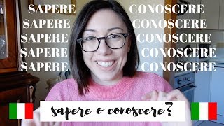 CONOSCERE o SAPERE Which one to use and when Italian audio  Learn Italian with Lucrezia [upl. by Ynneh567]