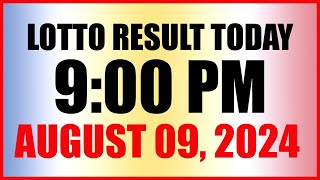 Lotto Result Today 9pm Draw August 9 2024 Swertres Ez2 Pcso [upl. by Ellie]