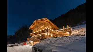 Private Luxury Chalet V with pool and lift in Switzerland 4 Vallées Verbier La Tzoumaz [upl. by Ahsiek]