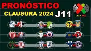 ⚽ El mejor PRONÓSTICO para la JORNADA 11 de la LIGA MX CLAUSURA 2024  Análisis  Predicción [upl. by Hgielhsa]