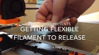 How to remove sticky flexible filament  an easy solution 3D printing tip [upl. by Caputto]