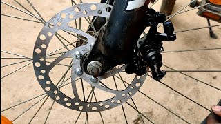 How To Install Disc Brake in Any Cycle  Cheapest Disc Brake for Bicycle  Only for 700Rs [upl. by Lovel]