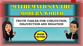 TRUTH TABLES FOR CONJUNCTION DISJUNCTION AND NEGATION  MATHEMATICS IN THE MODERN WORLD [upl. by Nara]