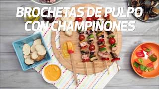 Brochetas de Pulpo con Champiñones [upl. by Gewirtz]