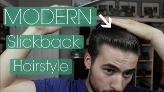 Mens Hair Modern Slickback Side Part Hairstyle  Hairstyle Tutorial [upl. by Tawsha33]