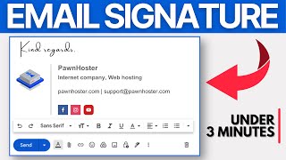 Create A FREE Email Signature Design  Clickable Links amp Social Media Icons 2024 [upl. by Birkett296]