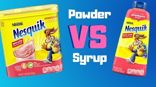 Strawberry Nesquik Showdown Powder vs Syrup  Which Wins Your Strawberry Heart [upl. by Divadnhoj]