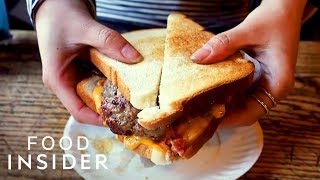 How The World’s First Burger Was Made At Louis’ Lunch  Legendary Eats [upl. by Aicre]