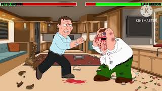 Peter Griffin vs Liam Neeson with healtbars [upl. by Aerahs]