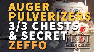 All Auger Pulverizers Chests Star Wars Jedi Fallen Order [upl. by Rellim]