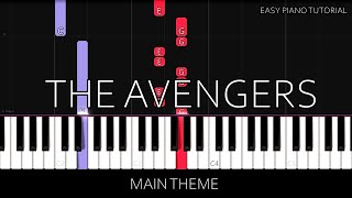 The Avengers  Main Theme Easy Piano Tutorial [upl. by Haden]