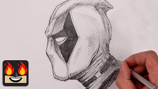 How To Draw Deadpool  Sketch Tutorial [upl. by Akinot]