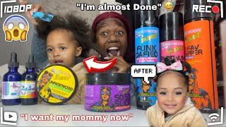 Doing my babies curly hair only using popular Hair products [upl. by Edbert]