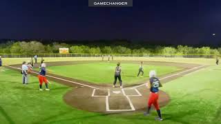 Bri on first base runs in on an error to score  7 [upl. by Neenaj801]